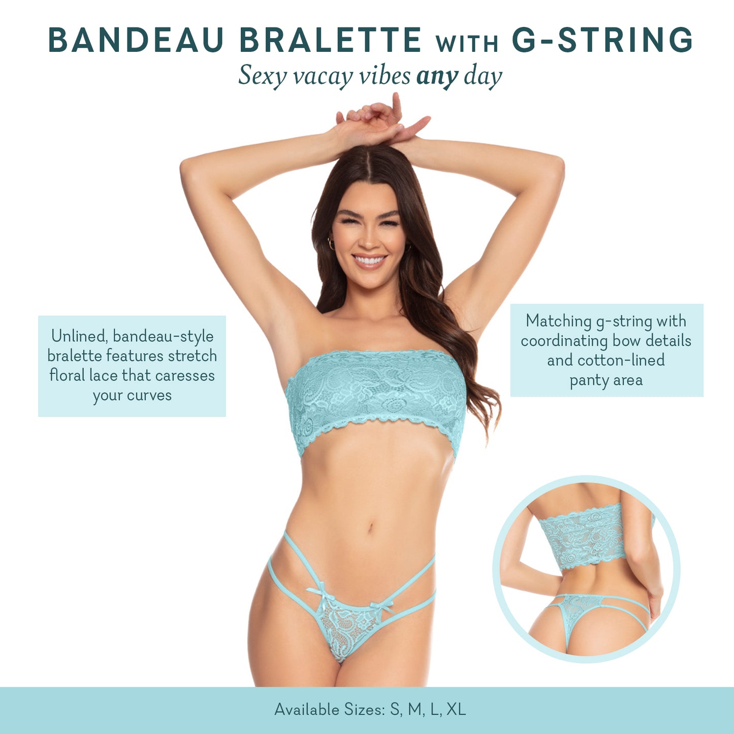Bandeau Bralette with G-string – Pure Romance Puerto Rico