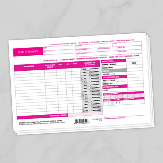 Product Order Forms - Blank (50)