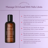 Aceite de masaje HēLi infundido con Hello Libido